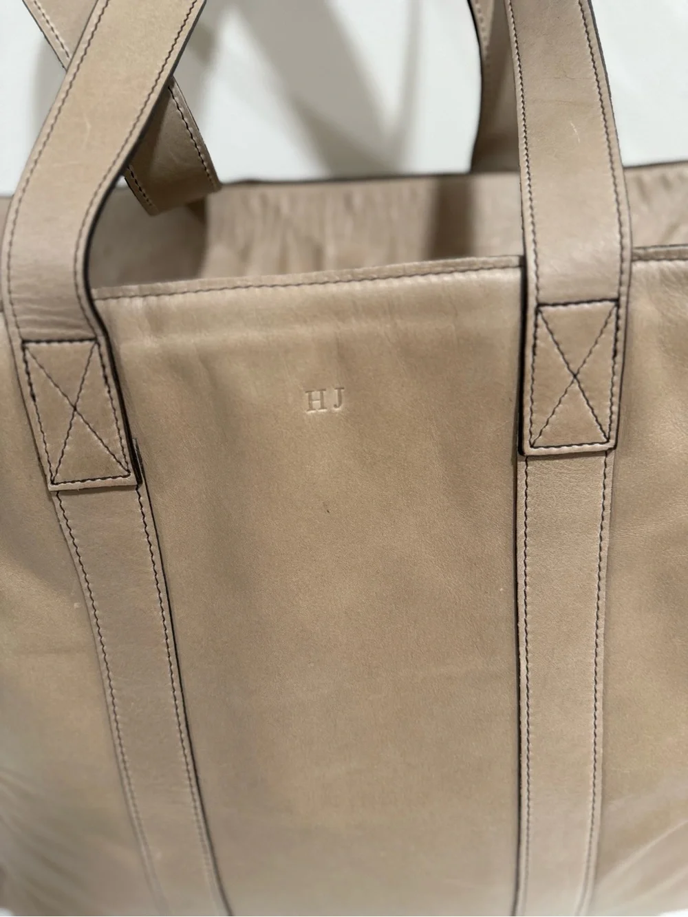 Men's Leather Duffel Tote in Taupe - Classic Everyday Carry